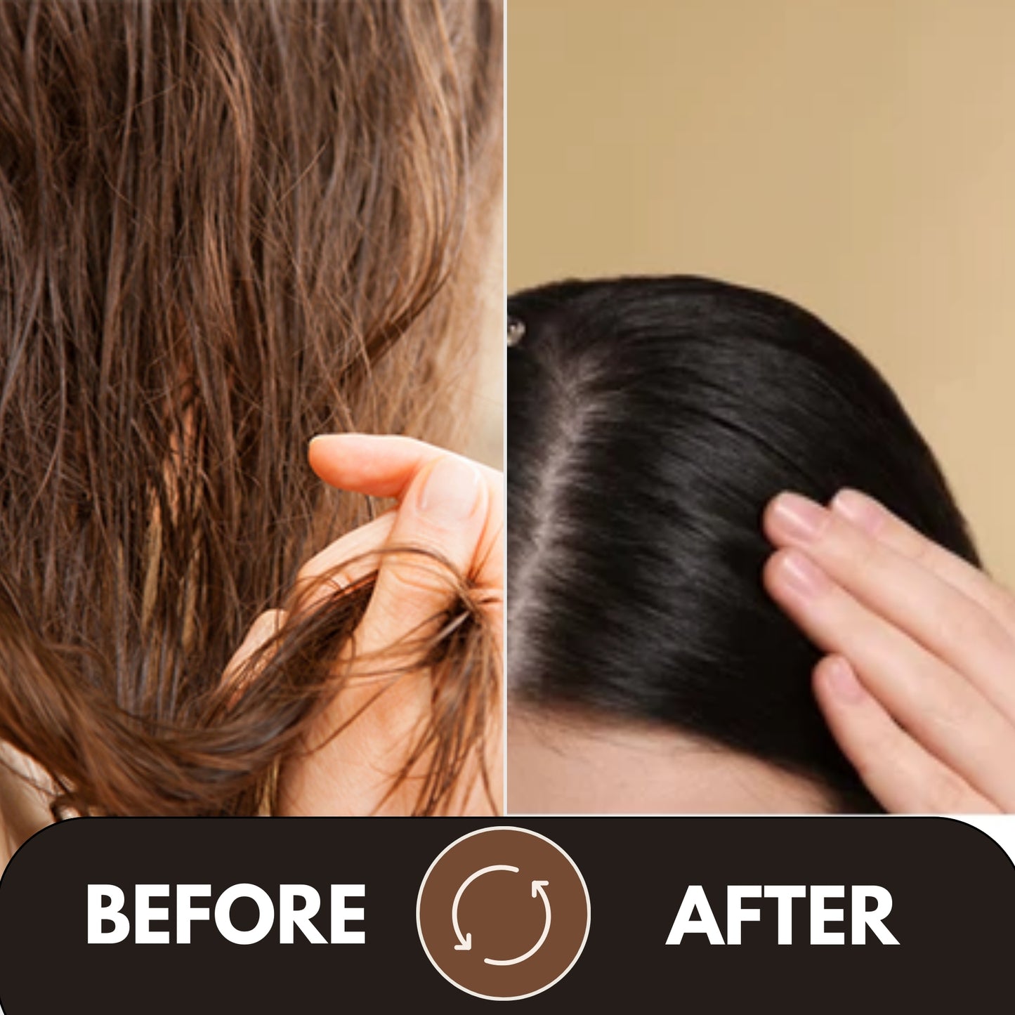 Before And After Use OF Root Hair Oil