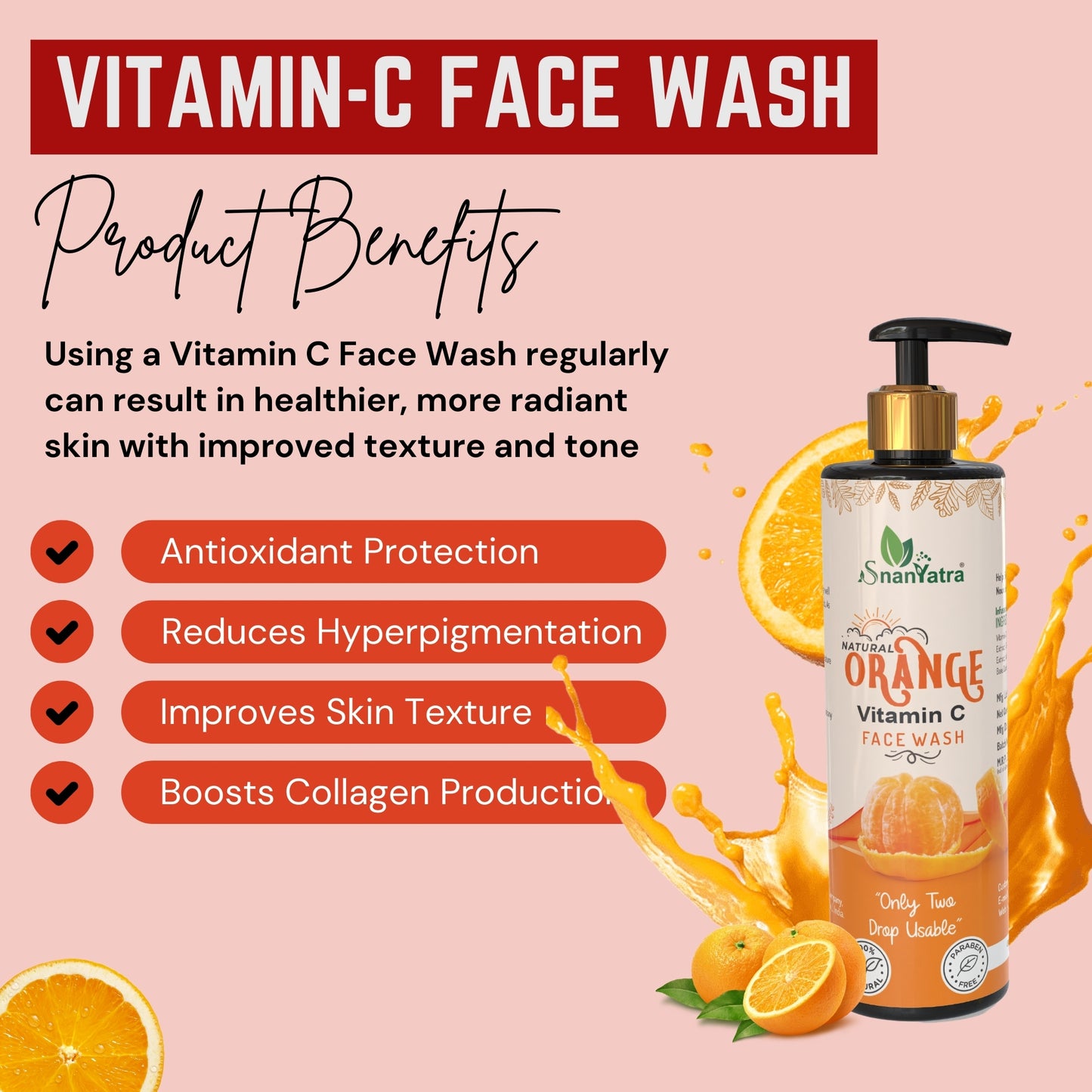 Vitamin C Ornage Face Wash benifits