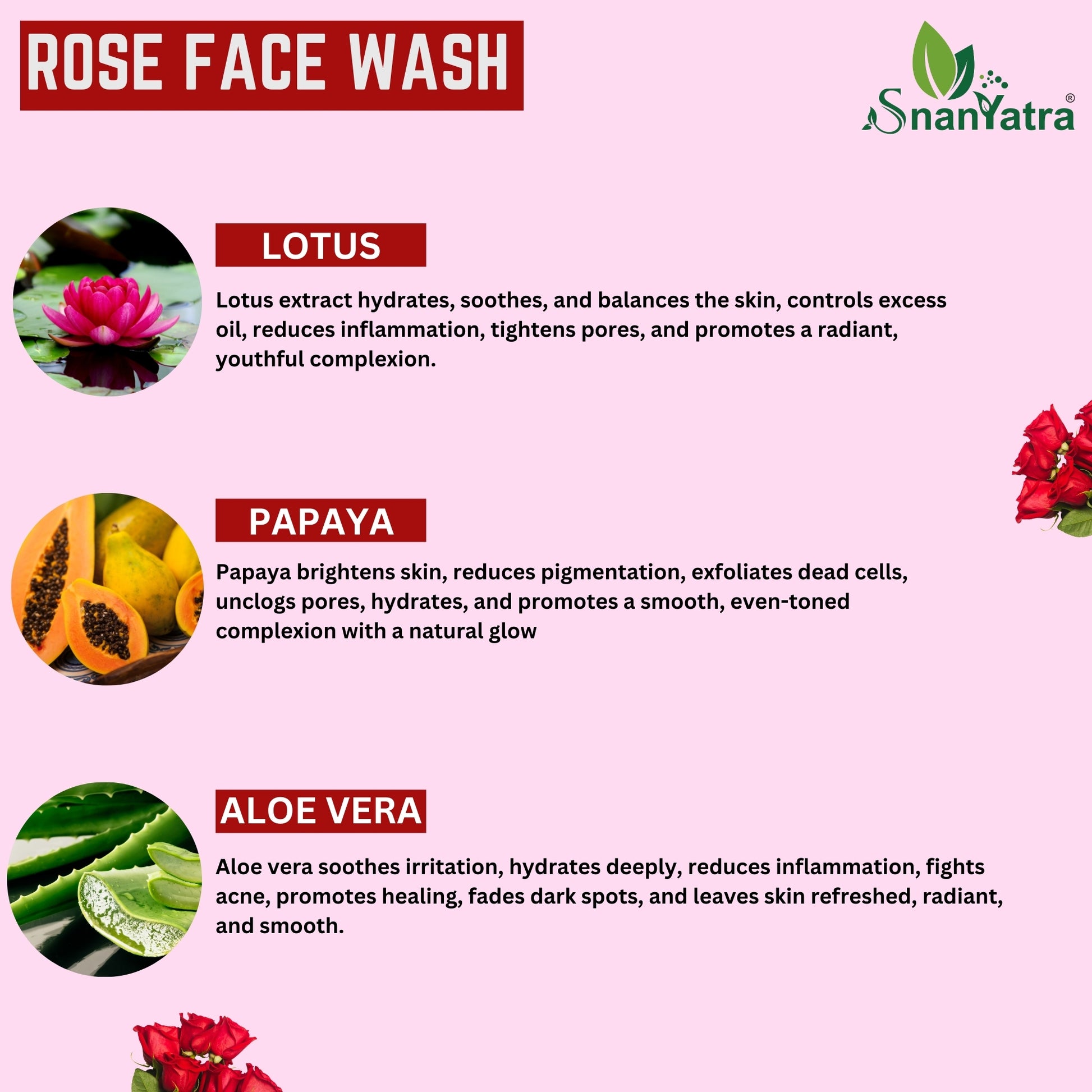 Ingrediets Rose Face Wash 