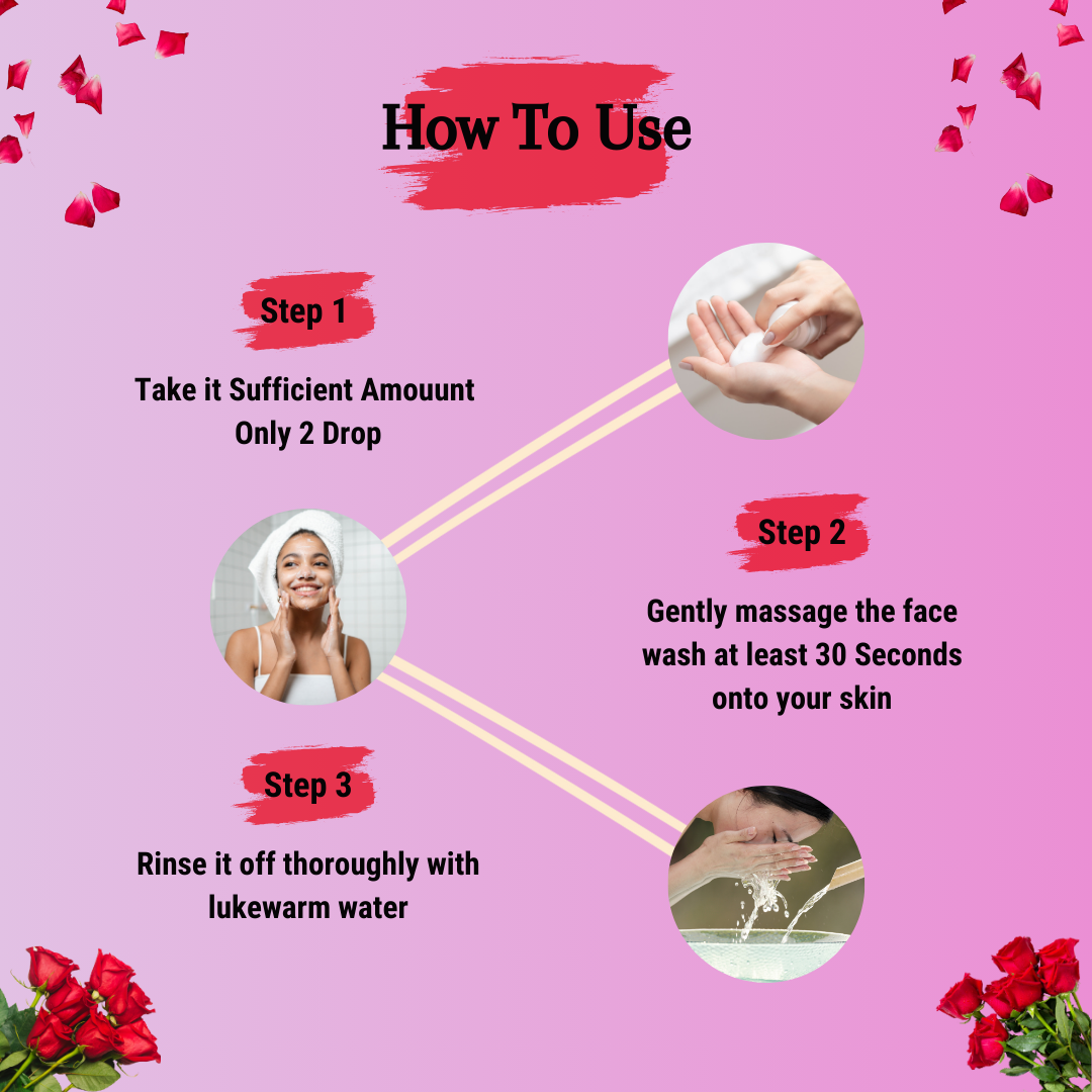 How to use Rose Face Wash 
