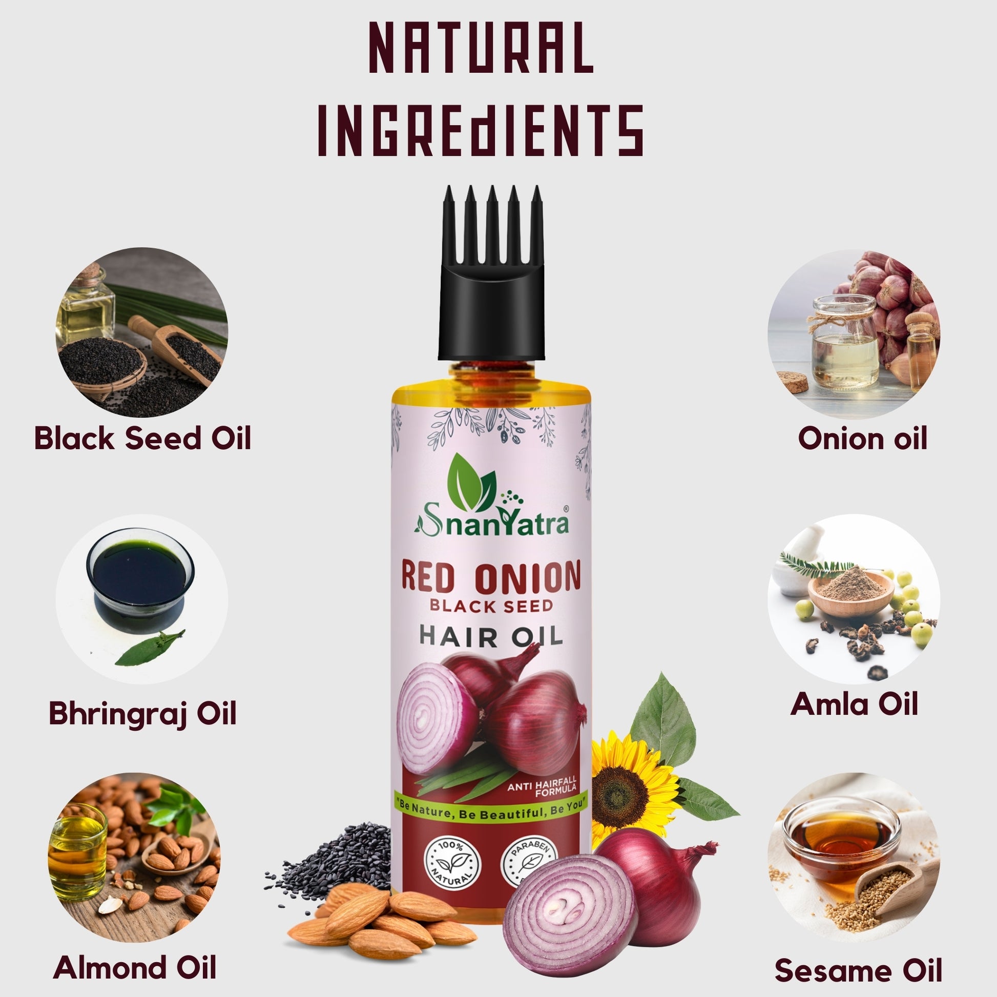 Natural Ingredients of onion oil