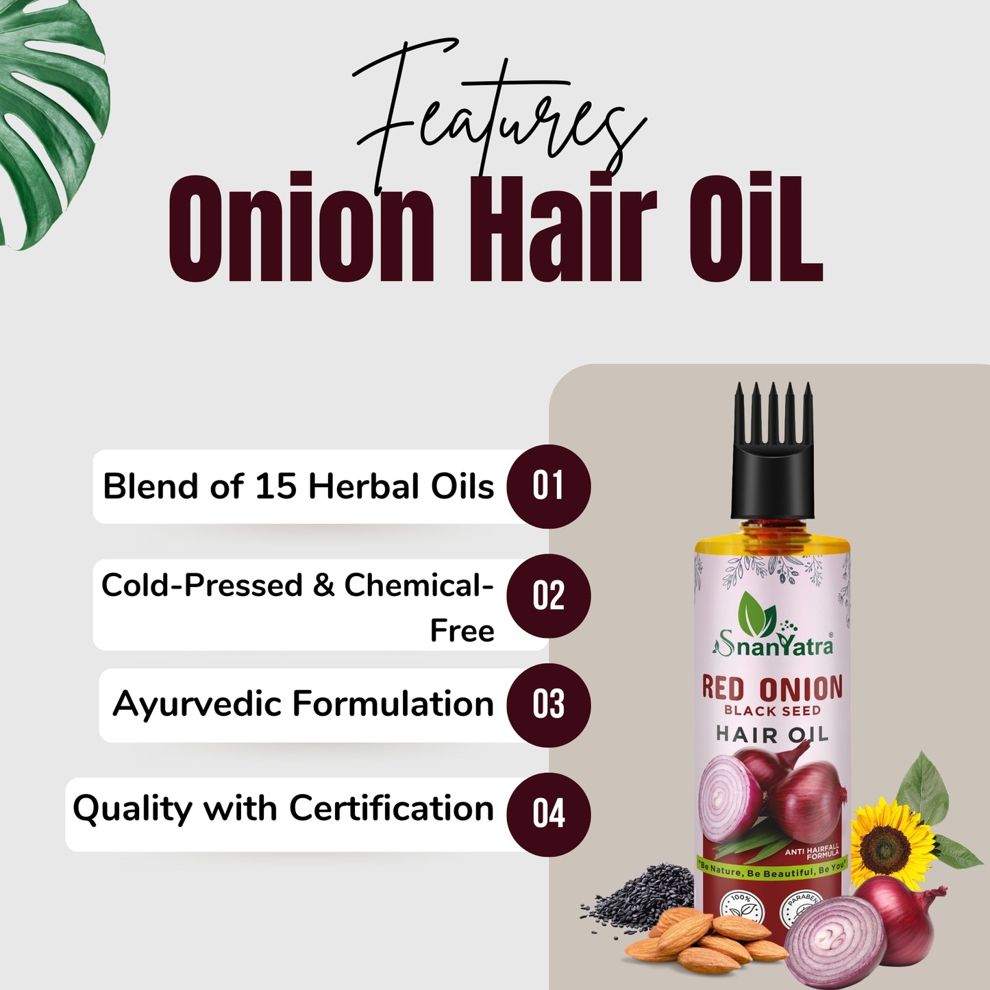 Features of onion Oil