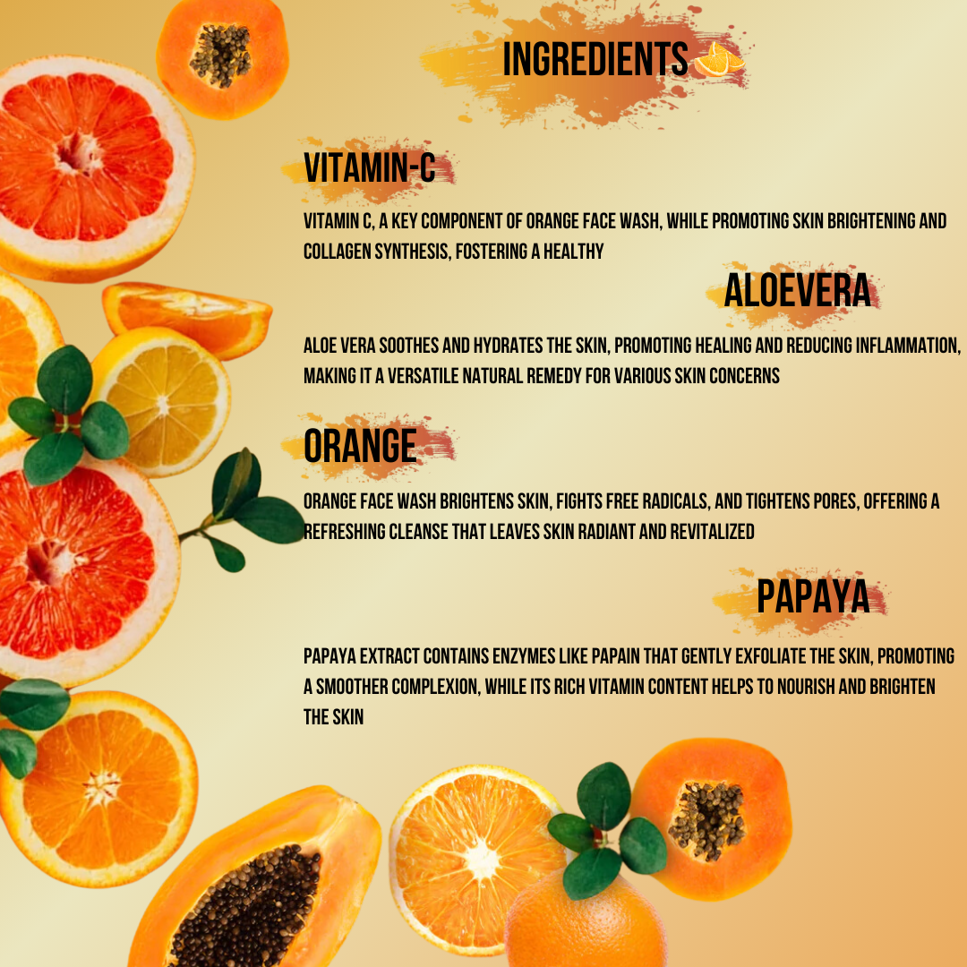 Ingredients use in Orange Face Wash