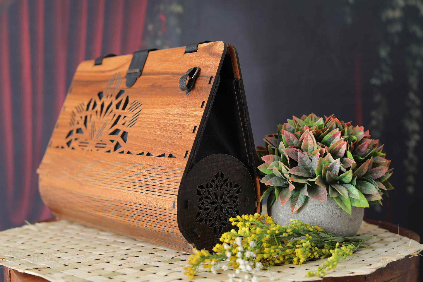 French Wooden Clutch